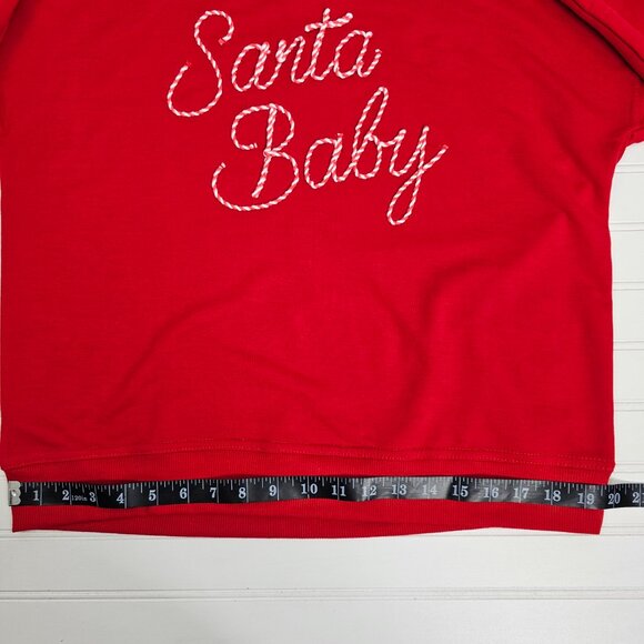 Philosophy Santa Baby Women's Red Ultra Soft Holiday Sweatshirt Size M NWT - Picture 13 of 15